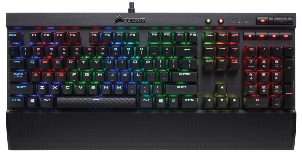 Teclado Gamer Corsair K70 Lux RGB, Teclado Mecánico, Cherry MX Red, Alámbrico, Negro (Español)