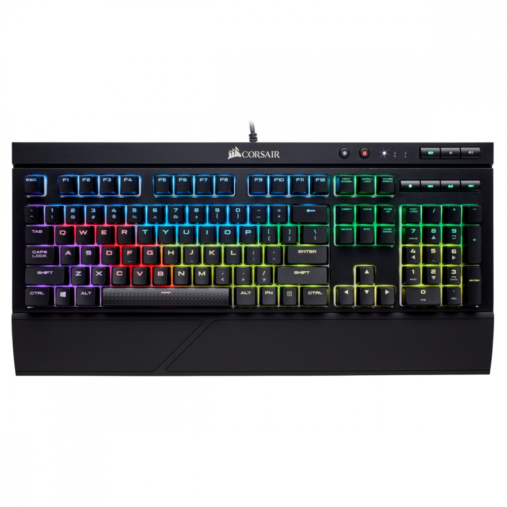 Teclado Gamer Corsair K68 LED RGB, Teclado Mecánico, Cherry MX Red, Alámbrico, Negro (Español)