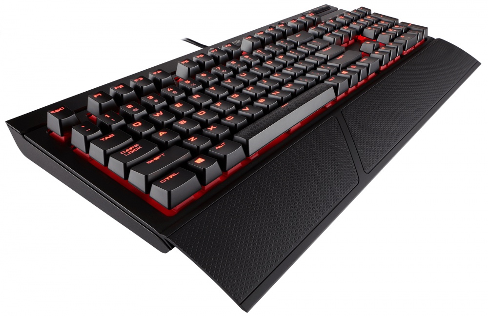 Teclado Gamer Corsair K68 LED Rojo, Teclado Mecánico, Cherry MX Red, Alámbrico, Negro (Español)