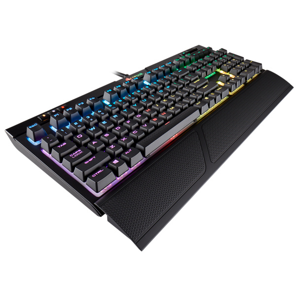 Teclado Gamer Corsair Strafe RGB MK.2, Teclado Mecánico, Cherry MX Red, Alámbrico, Negro (Inglés)