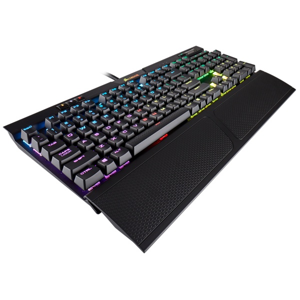Teclado Gamer Corsair K70 RGB MK.2, Teclado Mecánico, Cherry MX Red, Alámbrico, Negro (Español)