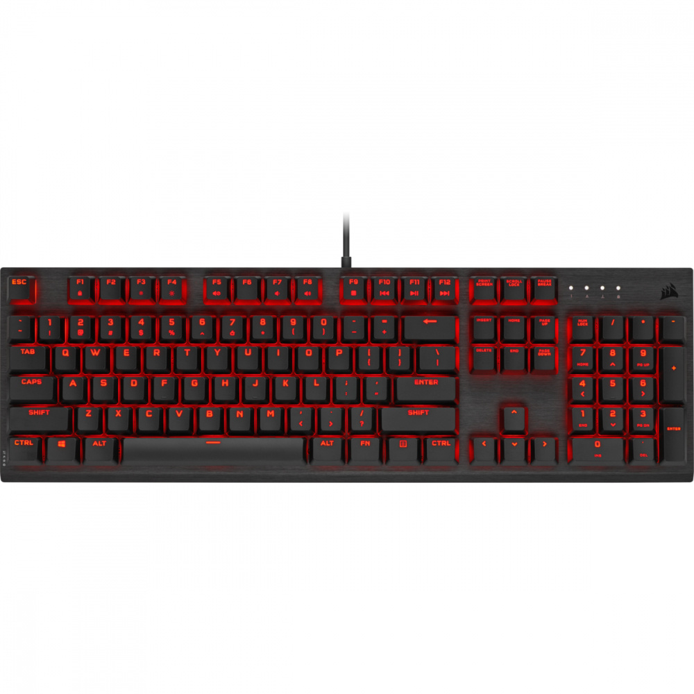 Teclado Gamer Corsair K60 PRO Red, Teclado Mecánico, Switch Cherry Viola, Alámbrico, Negro (Español)