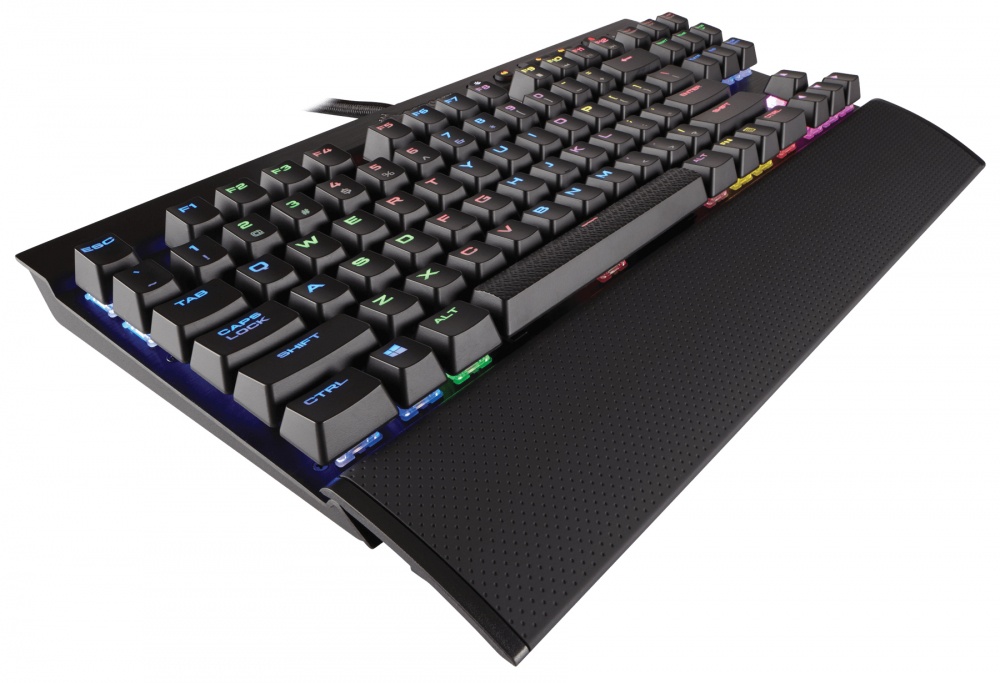 Teclado Gamer Corsair K65 RGB RAPIDFIRE, Teclado Mecánico, Cherry MX Speed, Alámbrico, Negro (Inglés)