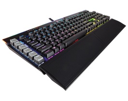 Teclado Gamer Corsair K95 RGB PLATINUM, Teclado Mecánico, Cherry MX Speed, Alámbrico, Negro (Español)