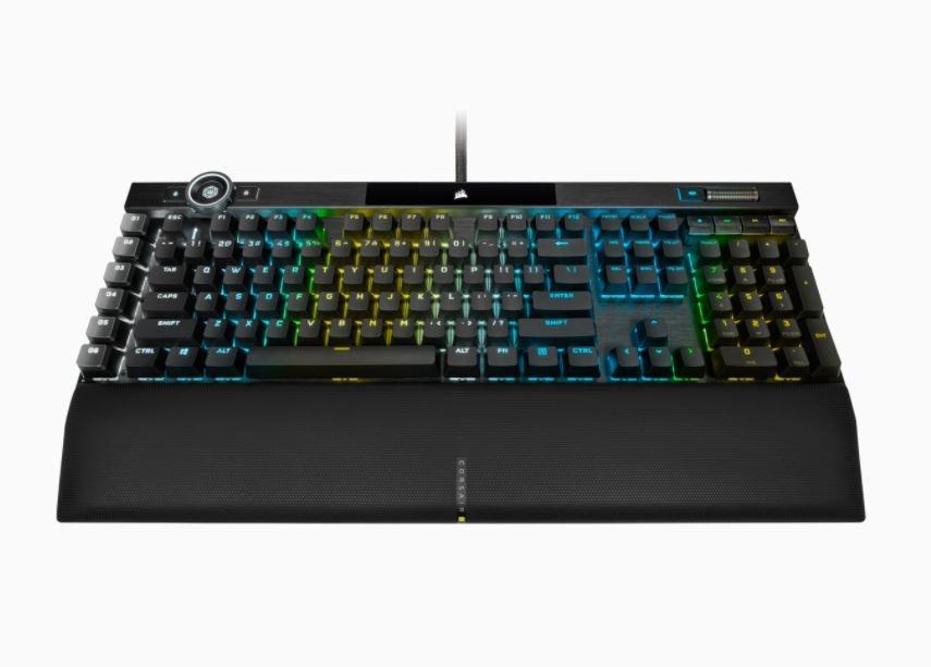 Teclado Gamer Corsair K100 RGB LED RGB, Teclado Mecánico, Cherry MX Speed, Alámbrico, USB, Negro, Inglés 