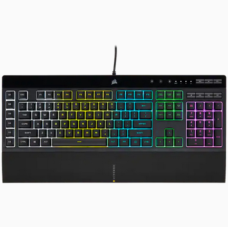 Kit Gamer de Teclado y Mouse Corsair incluye K55 RGB Pro + Katar Pro, Alámbrico, USB, Negro (Inglés)