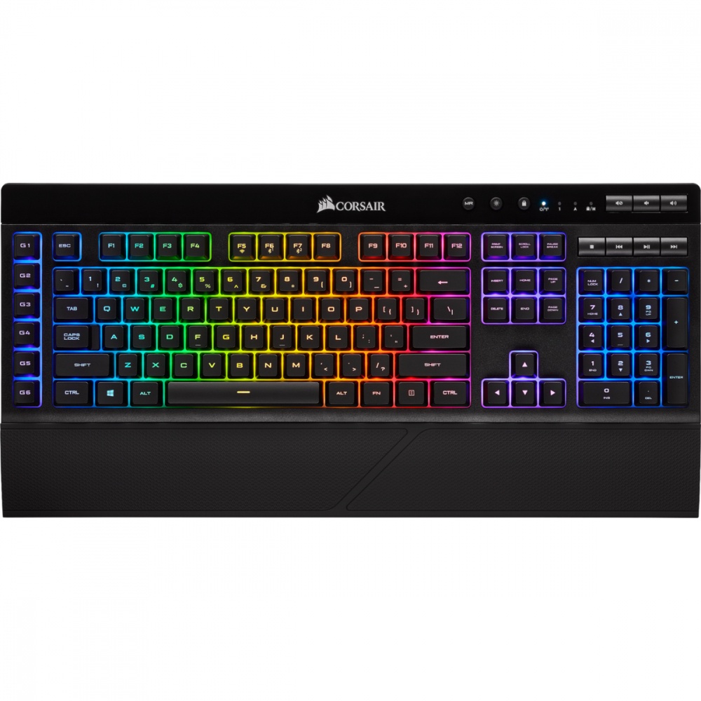Teclado Gamer Corsair K57 RGB, Inalámbrico, Negro (Español)