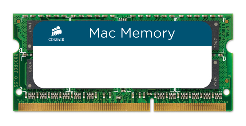 Memoria RAM Corsair DDR3, 1333MHz, 8GB, CL9, Non-ECC, SO-DIMM, para Apple MacBook, iMac y Mac Mini ― Empaque abierto, producto nuevo.