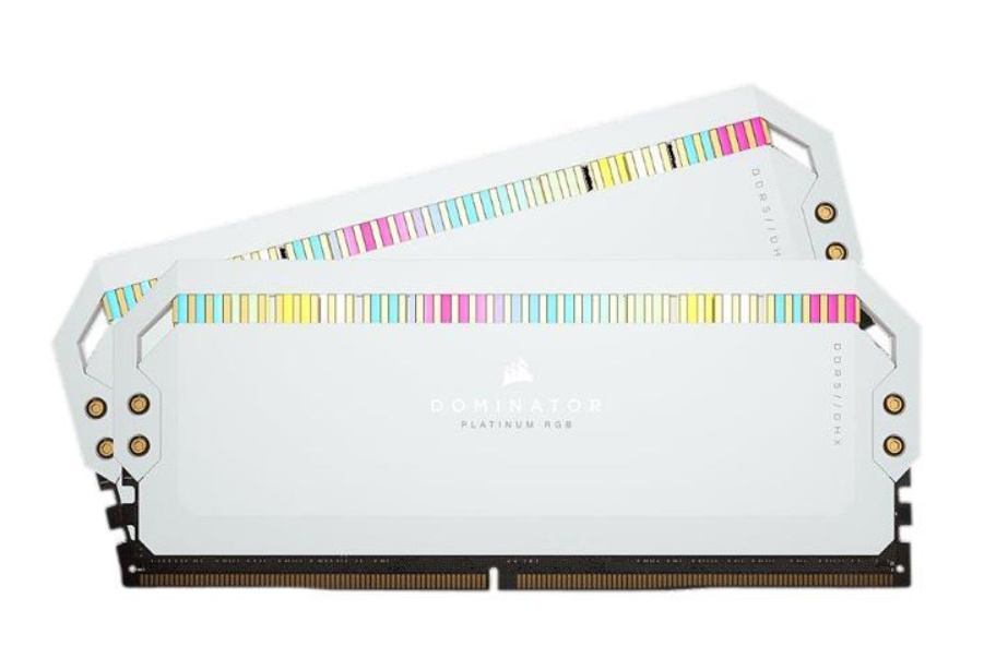 Kit Memoria RAM Corsair Dominator Platinum DDR5, 5200MHz, 32GB - 2 x 16GB, CL40, XMP, Blanco