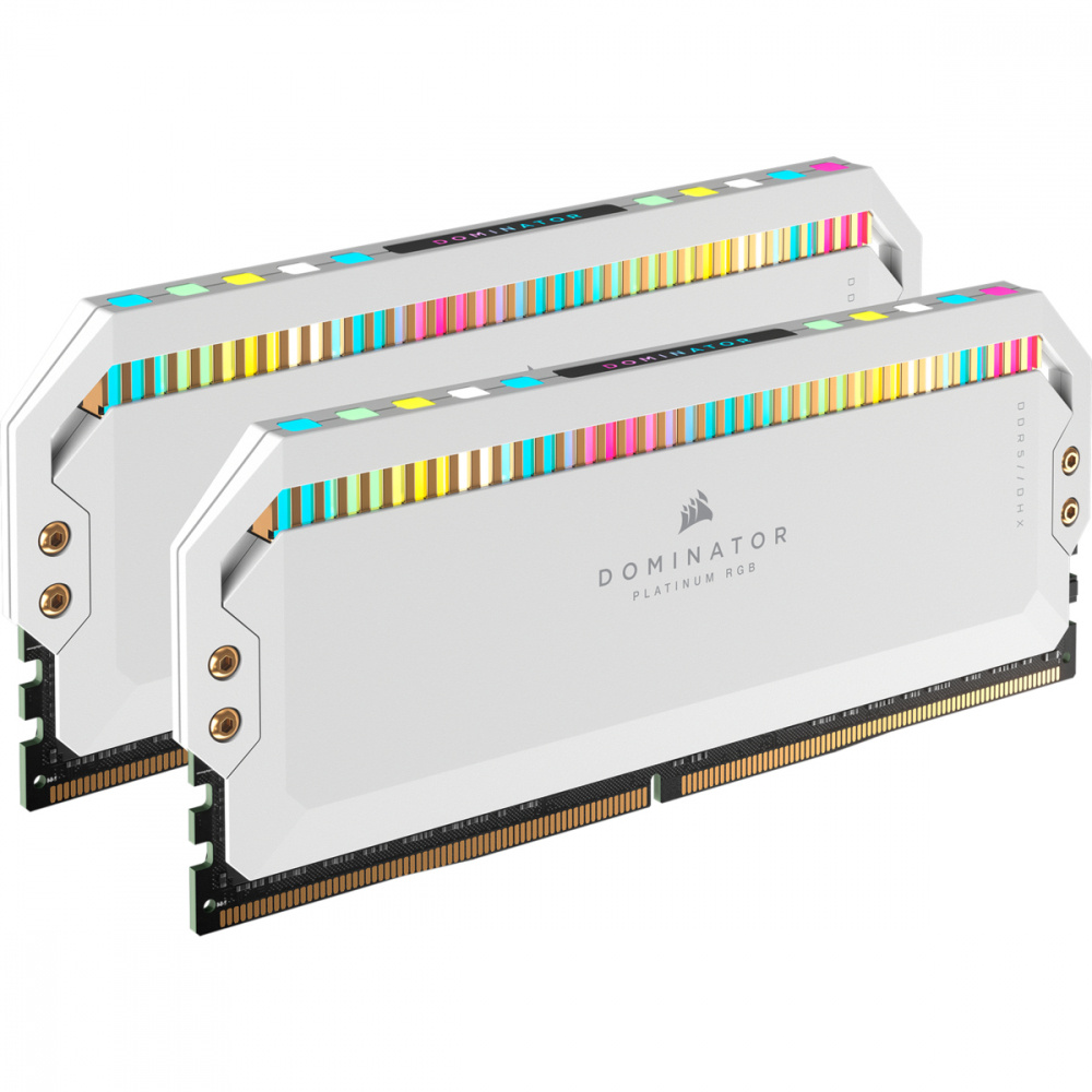 ﻿Kit Memoria RAM Corsair Dominator Platinum RGB DDR5, 5600MHz, 32GB (2 x 16GB), CL36, XMP, Blanco