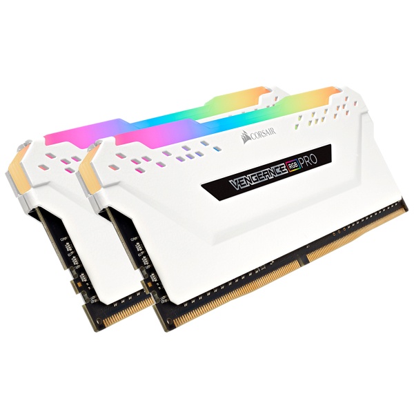 Kit Memoria RAM Corsair Vengeance RGB PRO White DDR4, 2666 MHz, 16GB (2 x 8GB), Non-ECC, CL16, XMP