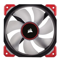 Ventilador Corsair Air ML120 PRO LED Rojo de Levitación Magnética, 120mm, 400-2400RPM, Negro