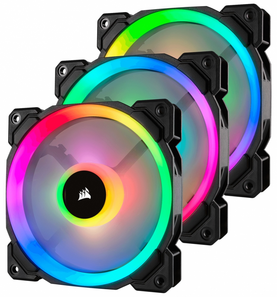 Ventilador Corsair CO-9050072-WW, 3x 120mm, 1500RPM, RGB, Negro 