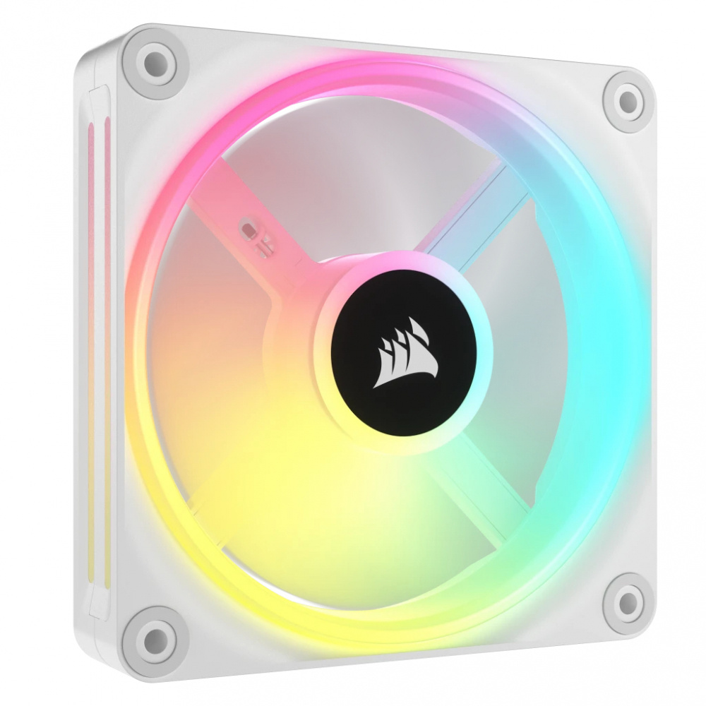 Ventilador Corsair iCUE Link QX120 RGB, 120mm, 2400RPM, RGB, Blanco