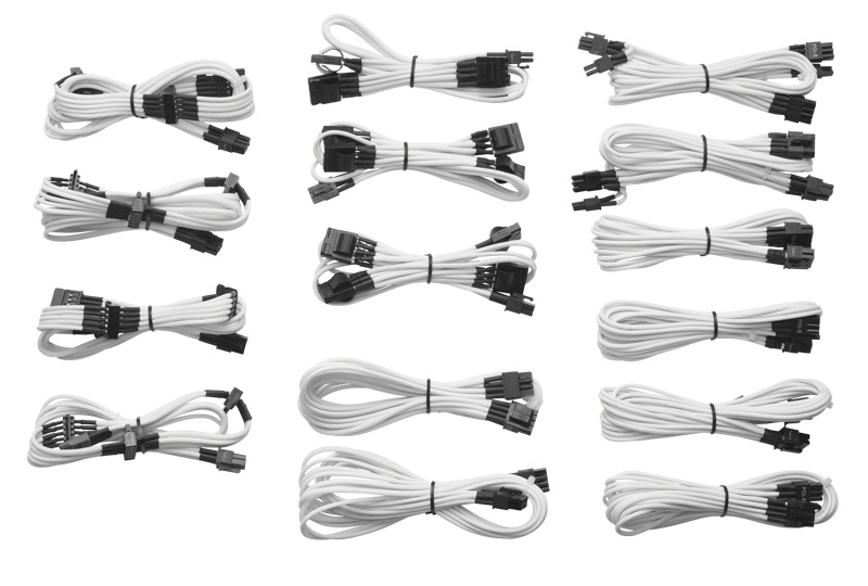 Corsair Kit Profesional de Cables DC, Tipo 3, Blanco