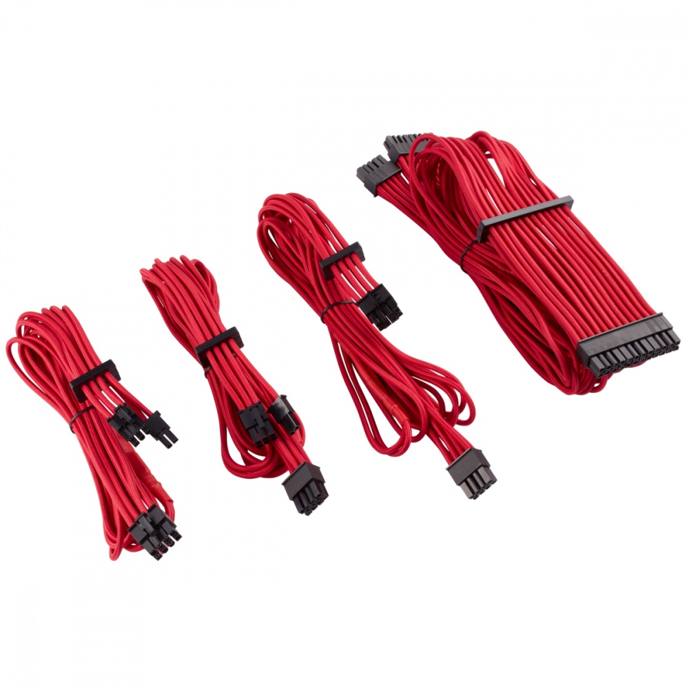 Corsair Kit de Inicio de Cables PSU Premium, Tipo 4, Rojo