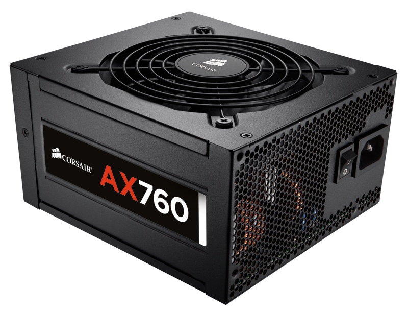 Fuente de Poder Corsair AX760 80 Plus Platinum, 20+4 pin ATX, 780W