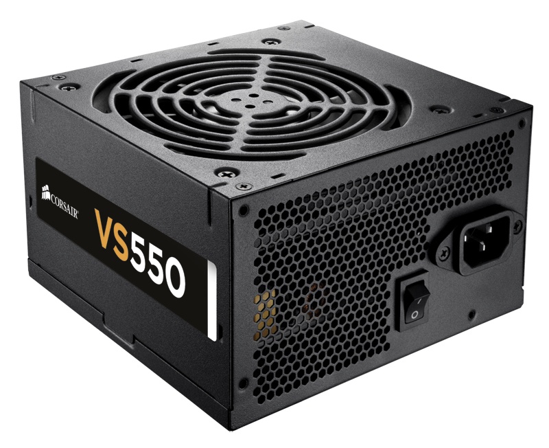 Fuente de Poder Corsair VS550, 20-pin ATX, 120mm, 550W
