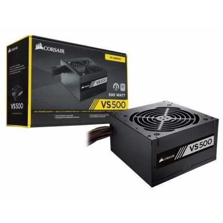 Fuente de Poder Corsair VS500 80 PLUS White, ATX, 120mm, 500W