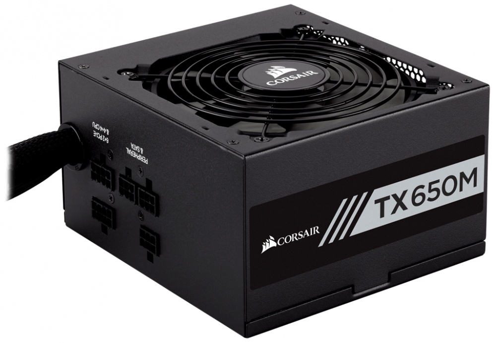 Fuente de Poder Corsair TX650M 80 PLUS Gold, 20+4 pin ATX, 120mm, 650W