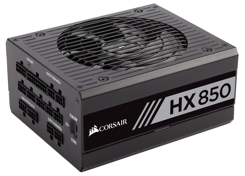 Fuente de Poder Corsair HX850 80 PLUS Platinum, 20+4 pin ATX, 135mm, 850W