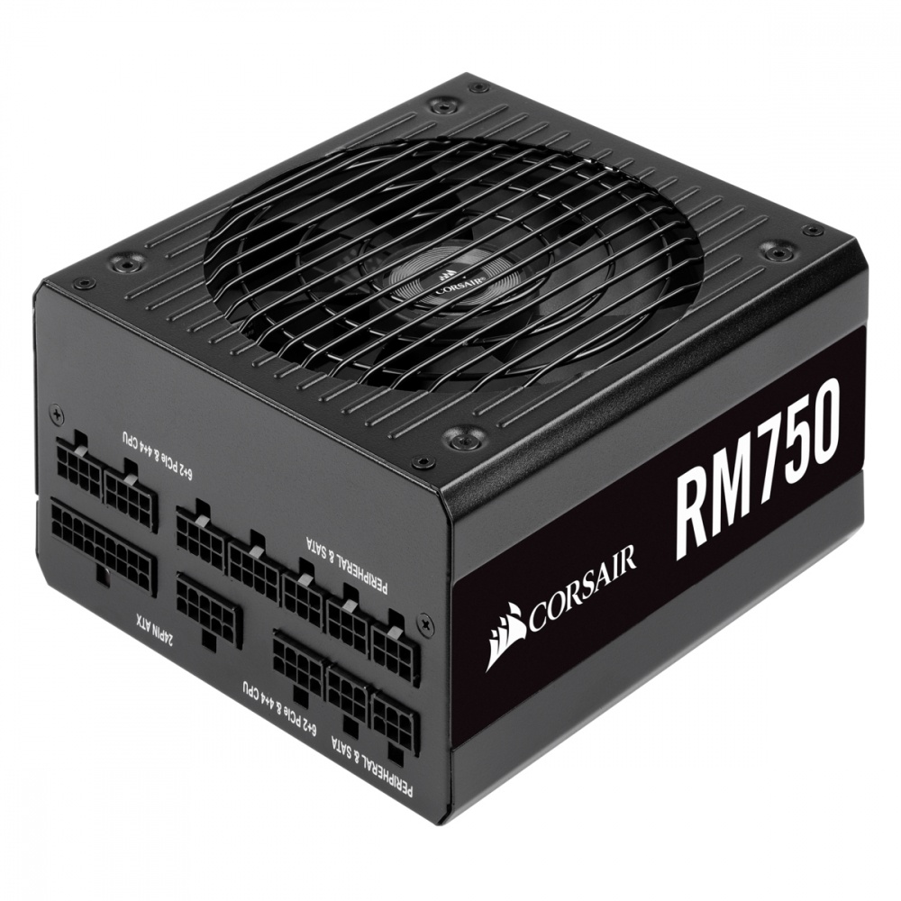 Fuente de Poder Corsair RM750 80 PLUS Gold, 135mm, 750W, con Rodamiento de Rifle