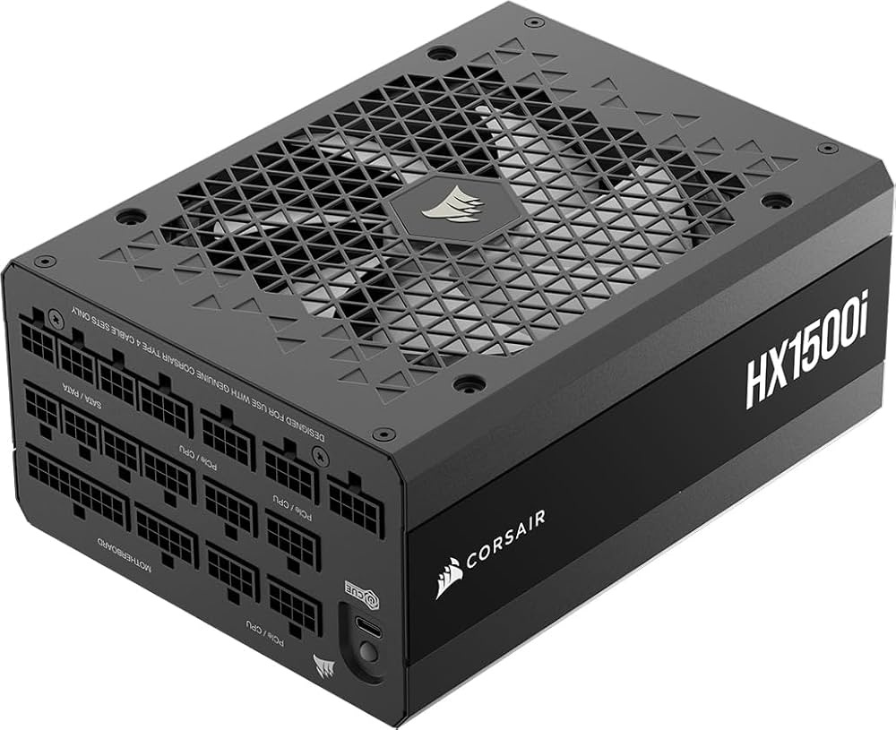 Fuente de Poder Corsair HX1500i Platinum 80 PLUS Platinum, Modular, 24-pin ATX, 12VHPWR, 140mm, 1500W