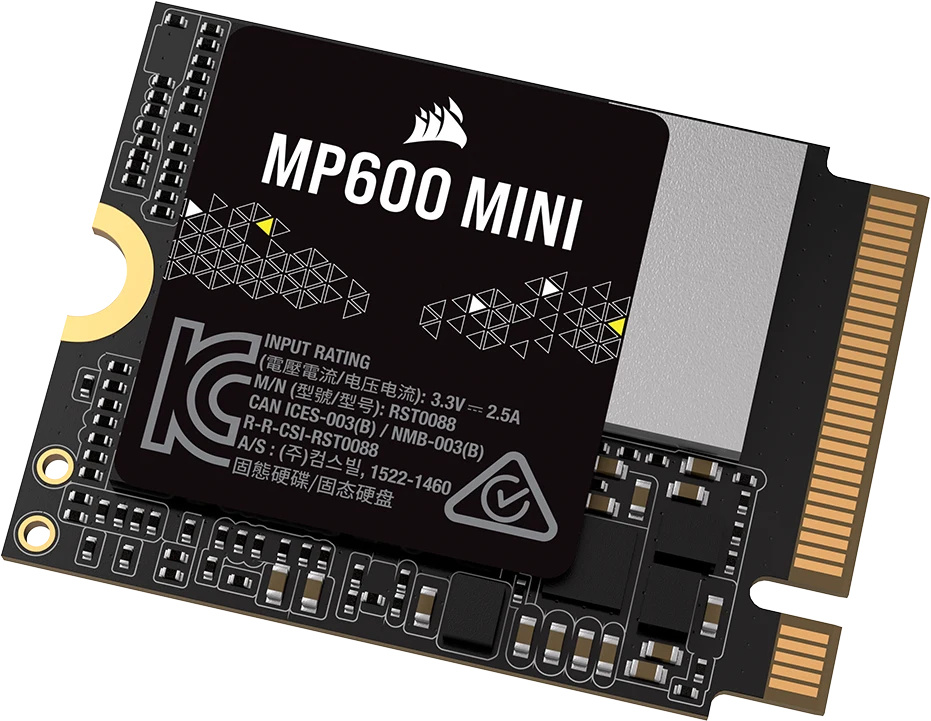 SSD Corsair MP600 Mini NVMe, 2TB, M.2, 6200 MB/s Escritura, 7000 MB/s Lectura, PCI Express 4.0