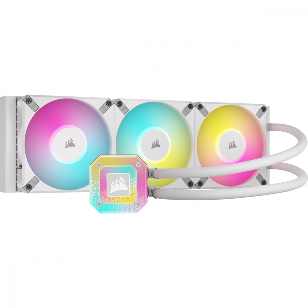 Corsair iCUE H150i Elite Capellix XT Enfriamiento Líquido para CPU, 3x 120mm, hasta 2100RPM, Blanco 
