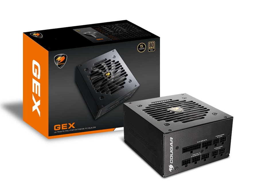 Fuente de Poder Cougar GEX650 80 PLUS Gold, 20+4 pin ATX, 120mm, 650W
