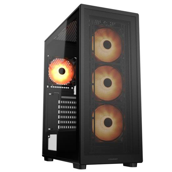 Gabinete Cougar MX220 RGB, Midi-Tower, ATX/Micro-ATX/Mini-ITX, USB 3.0, sin Fuente, 4 Ventiladores Instalados, Negro