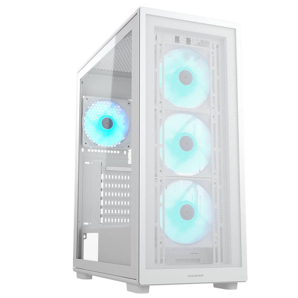 Gabinete Cougar MX220 RGB, Midi-Tower, ATX/Micro-ATX/Mini-ITX, USB 3.0, sin Fuente, 4 Ventiladores Instalados, Blanco