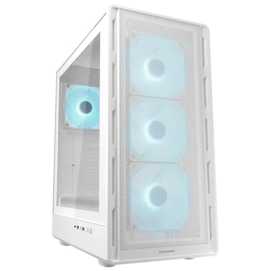 Gabinete Cougar Airface Pure Pro, Midi-Tower, ATX/Micro-ATX/Mini-ITX, USB 3.0, sin Fuente, 4 Ventiladores Instalados, Blanco
