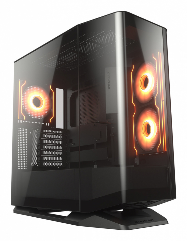 Gabinete Cougar FV270 RGB, Midi-Tower, ATX/CEB/EATX/Micro-ATX/Mini-ITX, USB 3.0, sin Fuente, 4 Ventiladores Instalados, Negro
