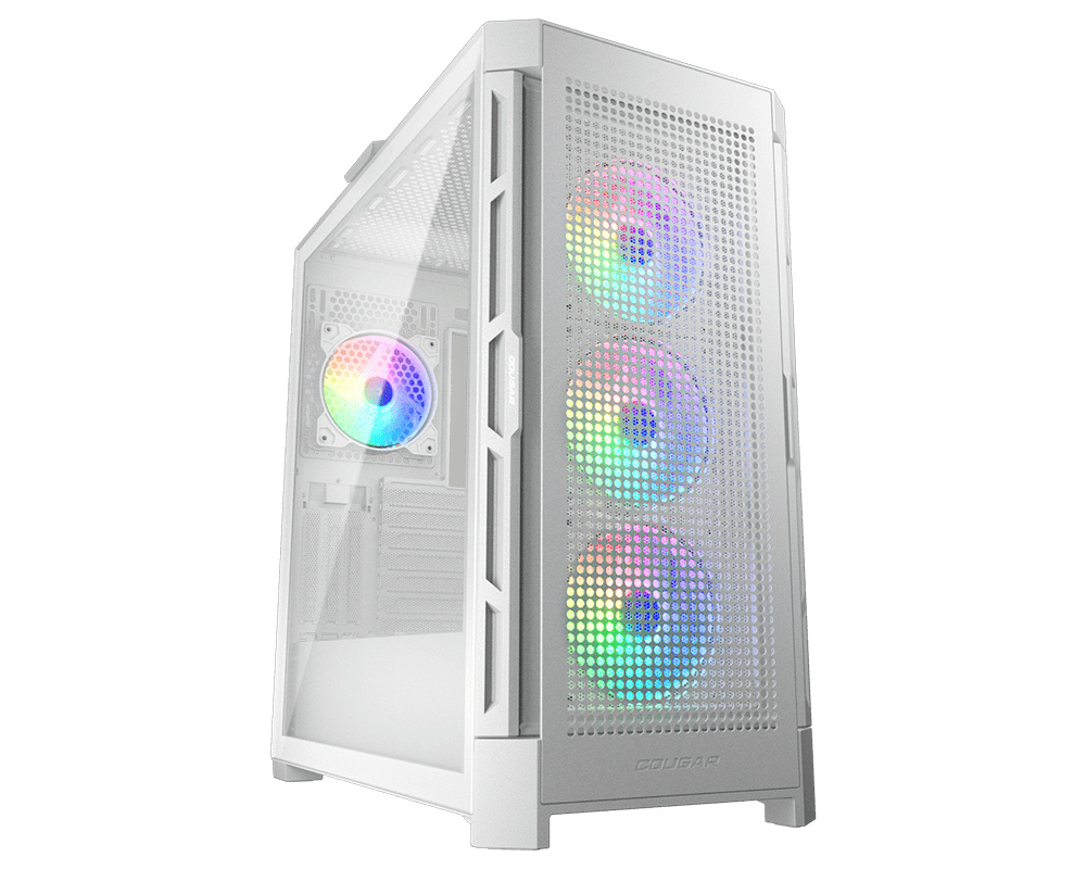Gabinete Cougar Airface Pro RGB, Midi-Tower, ATX/CEB/EATX/Micro-ATX/Mini-ITX, USB 2.0/3.0, sin Fuente, 4 Ventiladores Instalados, Blanco