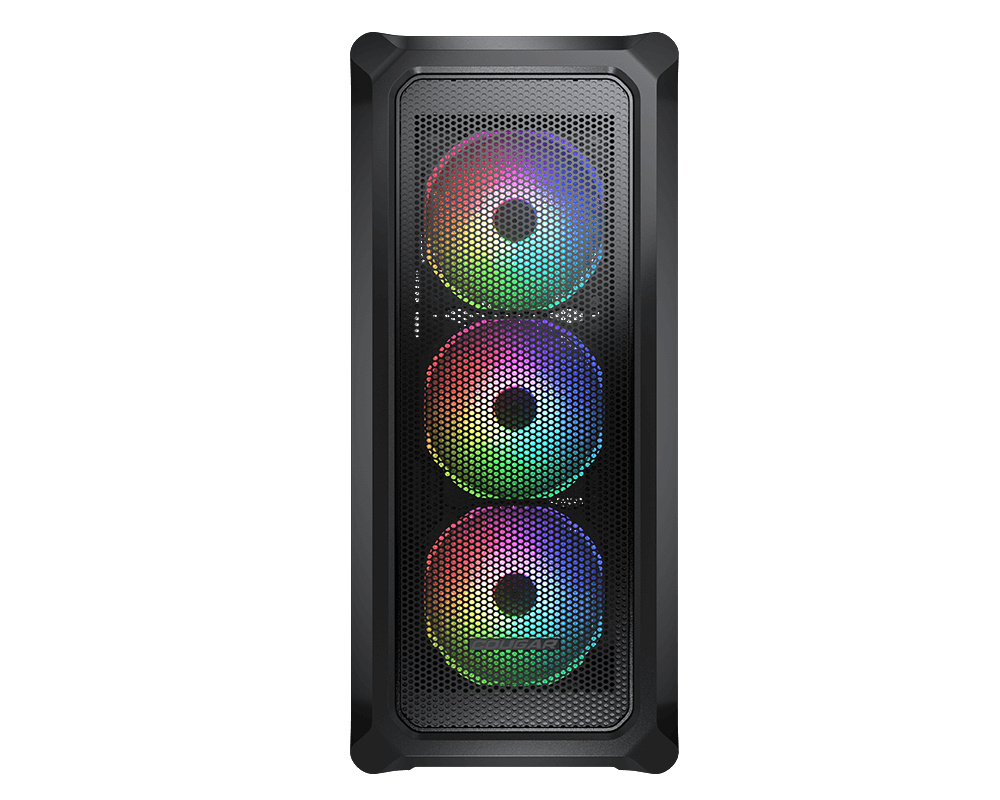 Gabinete Cougar Archon 2 Mesh RGB, Midi-Tower, ATX/Micro-ATX/Mini-ITX, USB 2.0/3.0, sin Fuente, 3 Ventiladores Instalados, Negro 