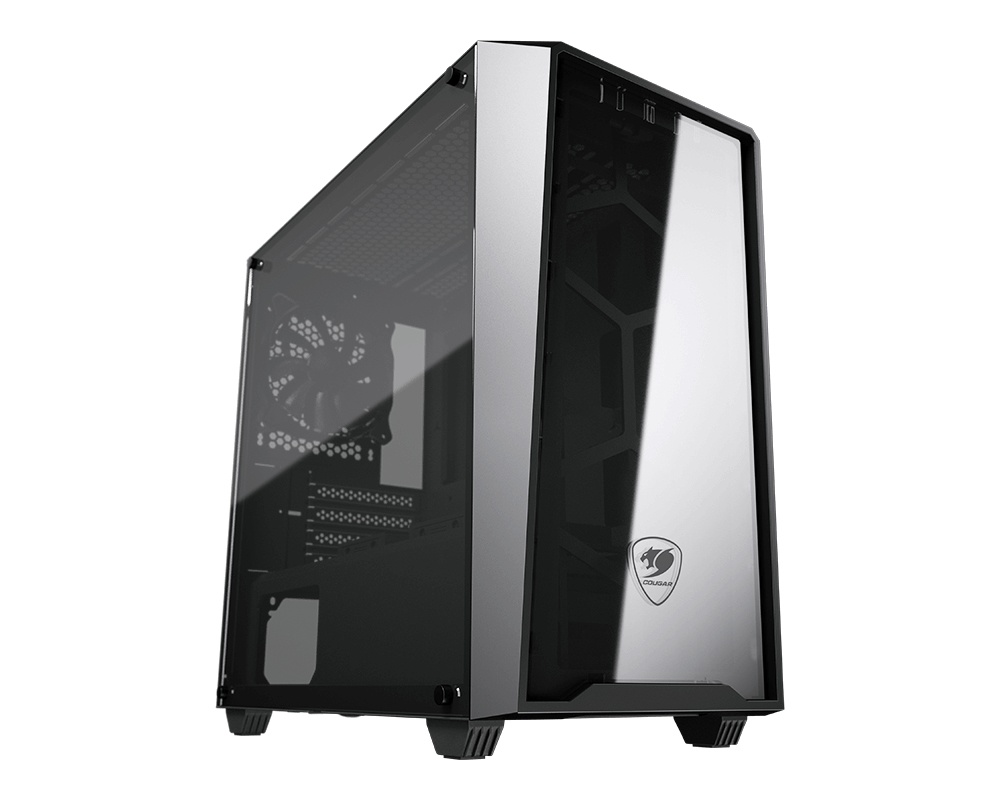 Gabinete Cougar MG120-G con Ventana, Mini Tower, micro ATX/Mini-ITX, USB 2.0/3.2, sin Fuente, Negro