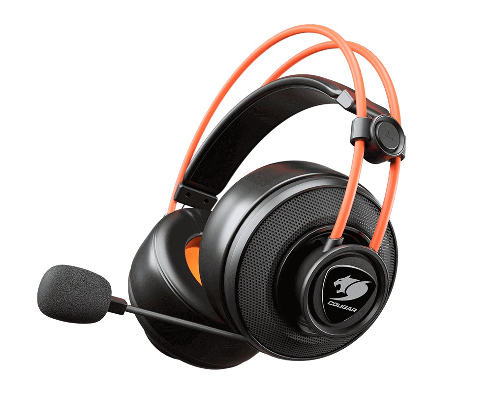 Cougar Audífonos Gamer Immersa TI, Alámbrico, 2 Metros, 3.5mm, Negro/Naranja