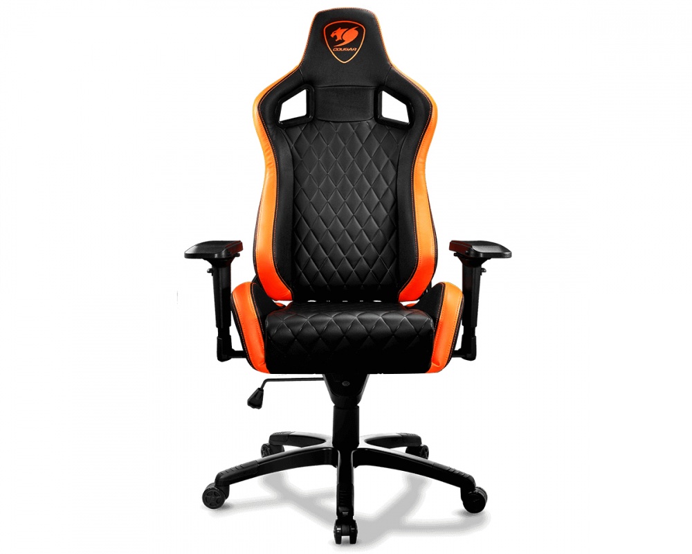 Silla Gamer Cougar Armor S, hasta 120Kg, Negro/Naranja