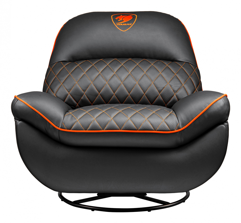 Cougar Sofá Gamer CGR-OVL-ORB, hasta 150Kg, Negro/Naranja