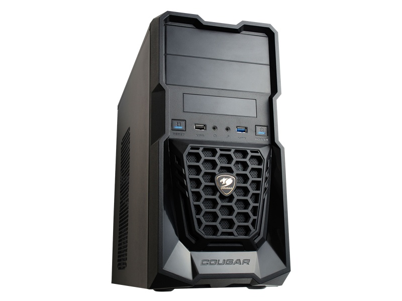 Gabinete Cougar SPIKE, Midi-Tower, micro-ATX, USB 2.0/3.0, sin Fuente, Negro