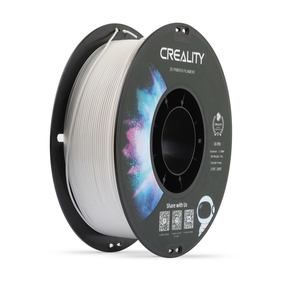 Creality Bobina de Filamento TPU, 1.75mm, 1Kg, Blanco