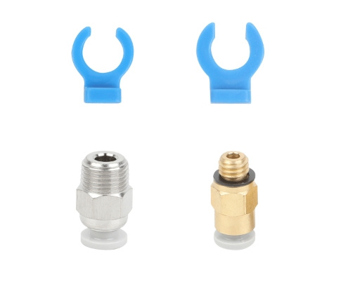 Creality Conectores Neumáticos con Abrazaderas, Azul/Plata/Dorado