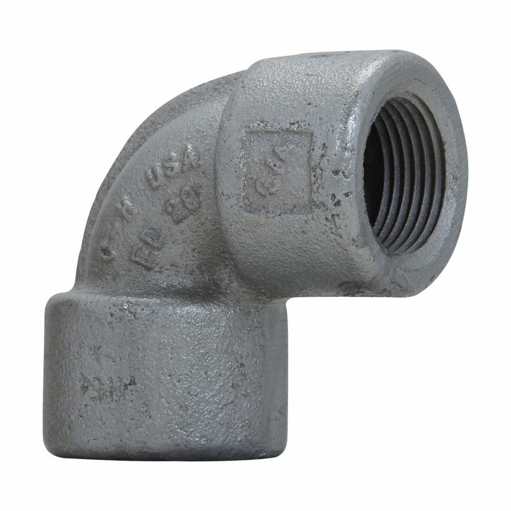 Crouse-Hinds Conector Curvo para Tubo EL-49, 1 1/4", Gris