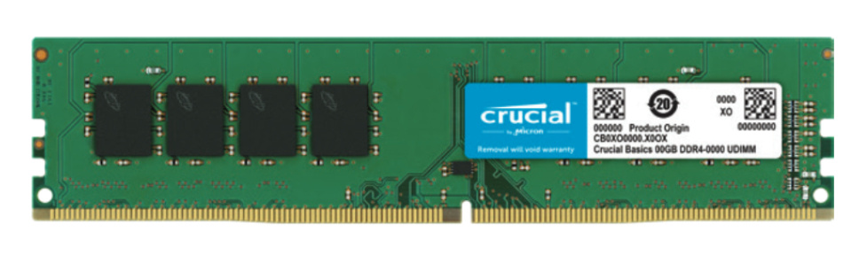 Memoria RAM Crucial Basics DDR4, 2666MHz, 16GB, CL19, Verde 