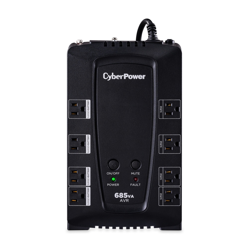 No Break CyberPower CP685AVRG Línea Interactiva, 390W, 685VA, Entrada 90 - 140V, Salida 120V, 8 Contactos