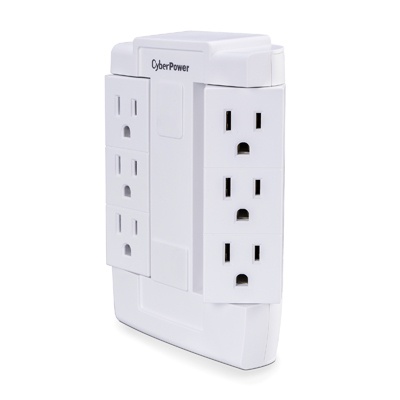 CyberPower Multicontactos GT600P, 6 Conectores, 15A, 125V, Blanco