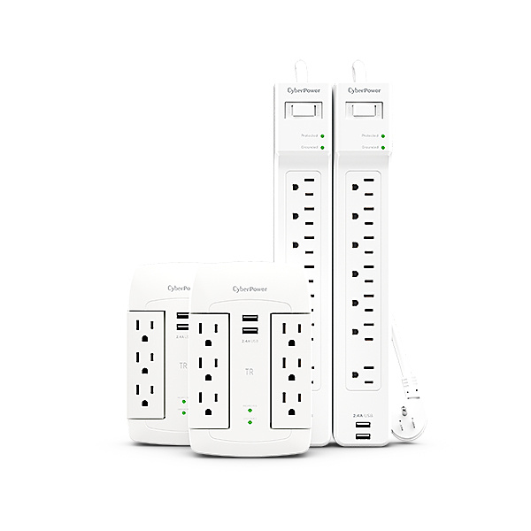 Cyberpower Kit Supresores de Picos MP1055WWSS, 15A, 125V, 1200 Joules, 4 Piezas