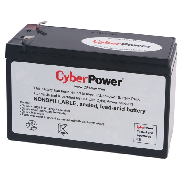 CyberPower Batería de Reemplazo para UPS RB1280, 12V, 8Ah