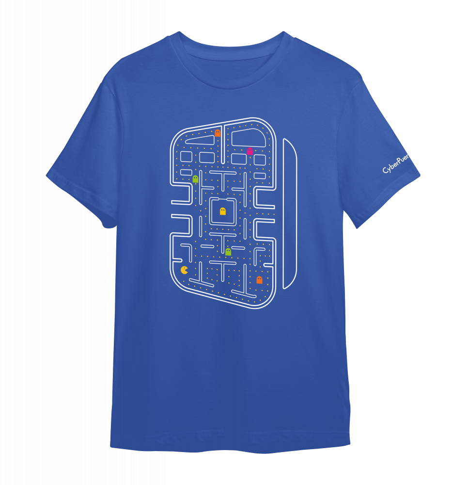 Playera Retro Gamer Azul, Algodón Peinado, Unisex, talla Extra Grande
